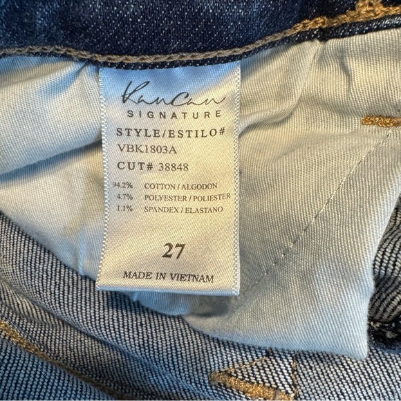 Kancan Signature Y2K High Rise Acid Wash Baggy Fit Tapered Leg Jeans Size 27 - Picture 7 of 7